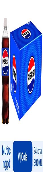 Thùng 24 chai nước ngọt Pepsi Cola 390ml